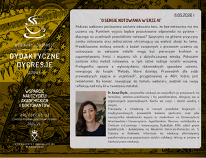 8.05.2026 - dr Anna Chyła, AGH - O sensie notowania w dobie AI